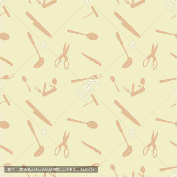 無(wú)縫圖案的餐具