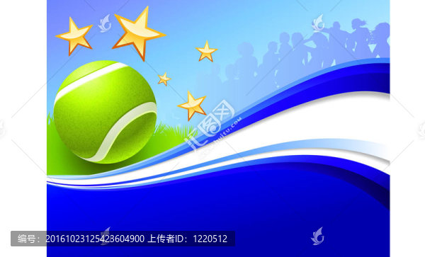 抽象波浪背景下的網(wǎng)球