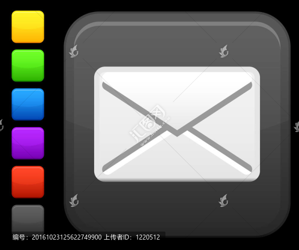 電子郵件圖標廣場互聯(lián)網(wǎng)按鈕
