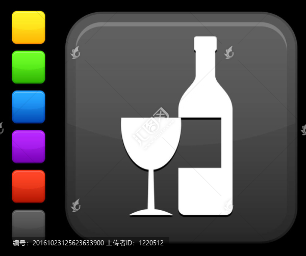 葡萄酒圖標(biāo)廣場(chǎng)互聯(lián)網(wǎng)按鈕