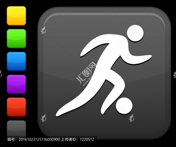 足球；廣場(chǎng)上的足球圖標(biāo)按鈕