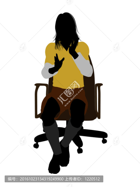 女性足球運動員剪影
