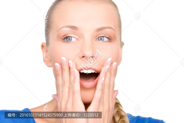令人驚訝的女人的臉