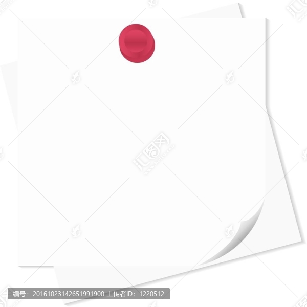 便條紙；白色