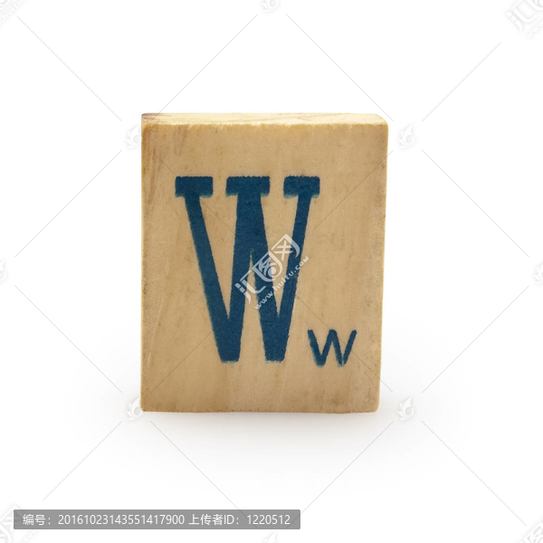 白色背景下的木塊字母