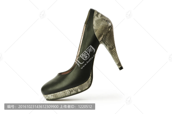 白色背景下的女性鞋