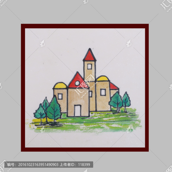 簡筆畫田園小屋風(fēng)景