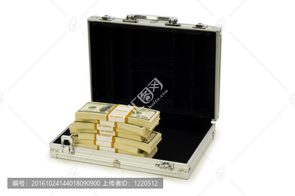 金屬外殼和很多美元的白色