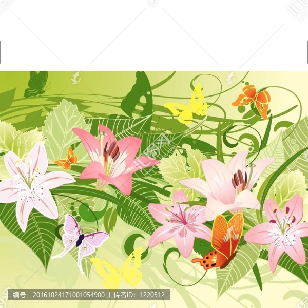 夏日百合圖案