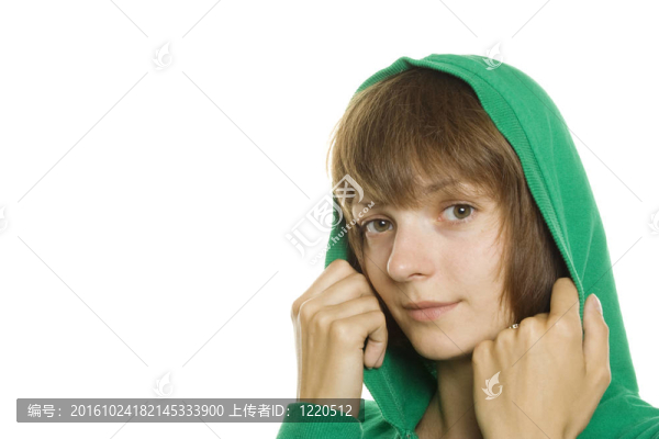 少女在頭巾
