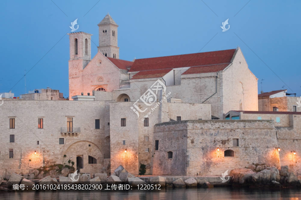 Giovinazzo的教堂。Apulia。