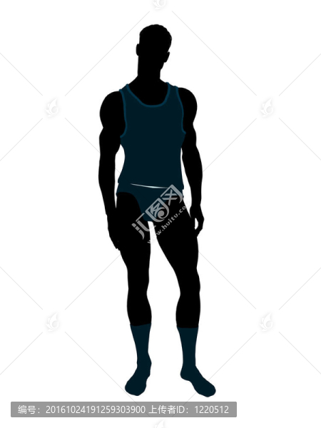 男性內(nèi)衣模特剪影