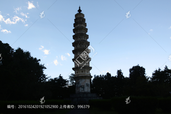 云南大理古城三塔洱海風光