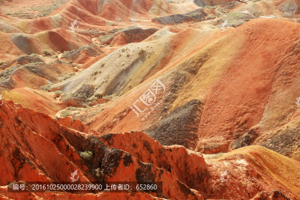 張掖,甘肅,丹霞,七彩,地貌