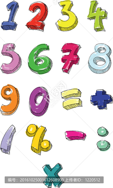 彩色手寫數(shù)字