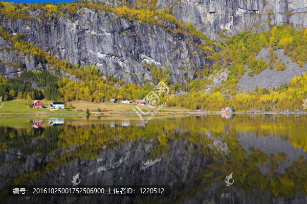 烏塔河附近的挪威河景觀；