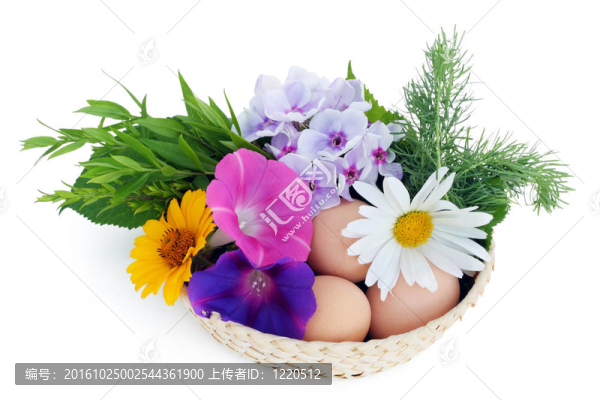復活節(jié)蛋和花