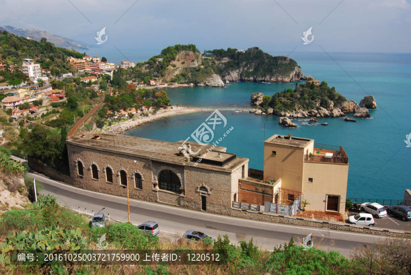 陶爾米納和Isola,Bella；西西里島；意大利