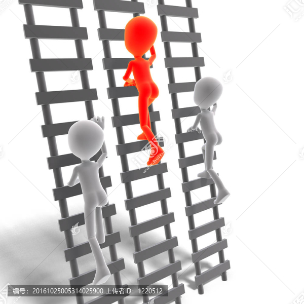 3d男性圖標(biāo)動(dòng)畫(huà)人物做比賽。3D渲染與剪輯路徑和陰影超過(guò)白色