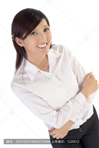 快樂微笑的女商人