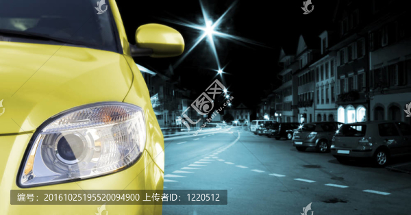 汽車上路。