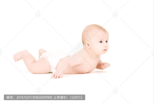 穿尿布的男嬰