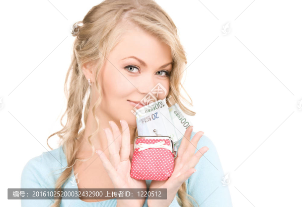 可愛(ài)的女人錢包和錢