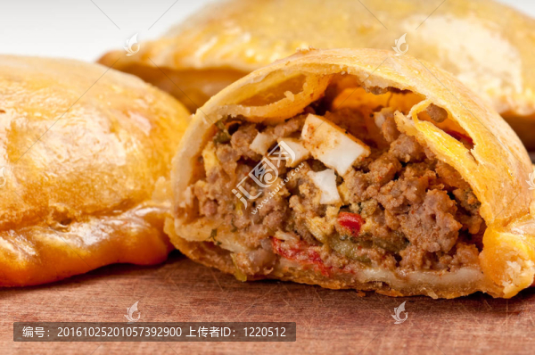 牛肉餡餅的特寫