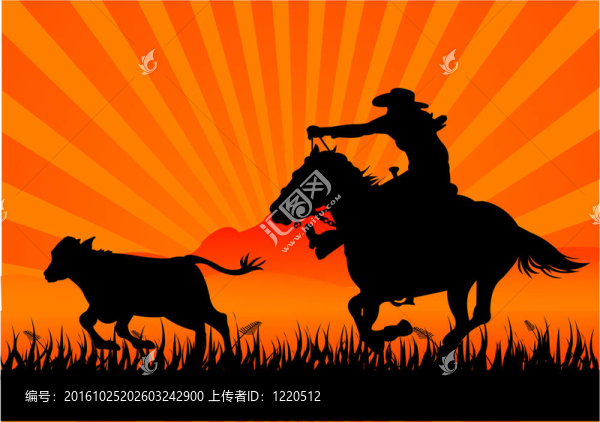 騎馬的牛仔
