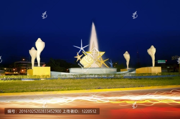 坎昆海星和貝殼的酸橘汁腌魚平方