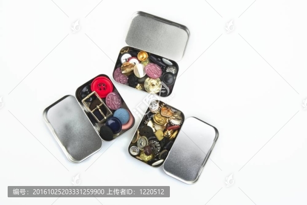 三服裝紐扣金屬盒收藏
