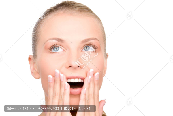 令人驚訝的女人的臉
