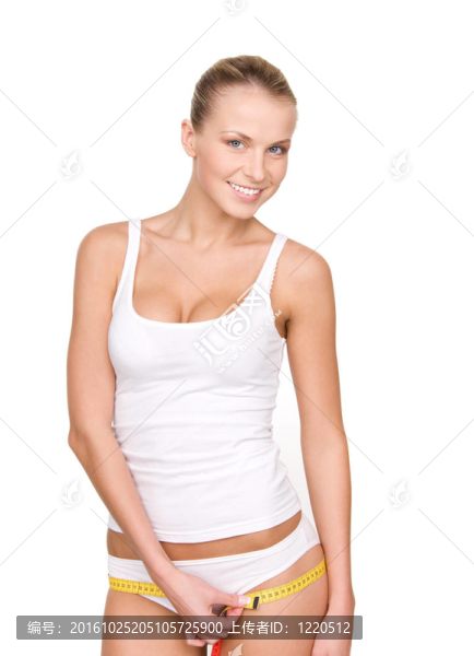 帶卷尺的美女