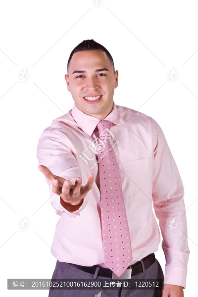 英俊的商人伸出Emty,Hand