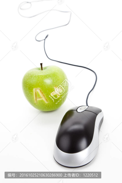 綠色蘋果電腦鼠標(biāo)