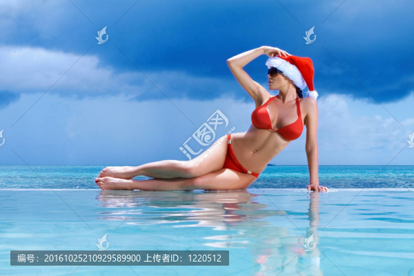 女人在馬爾代夫