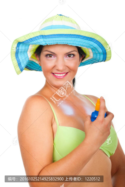 夏日女子防曬霜