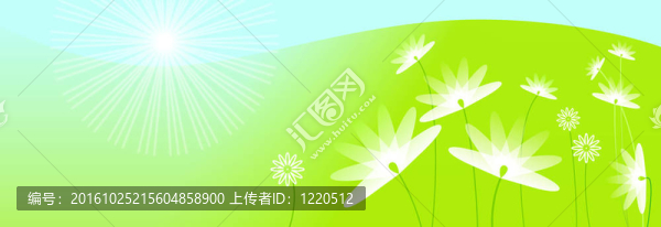 陽光夏季草地插圖