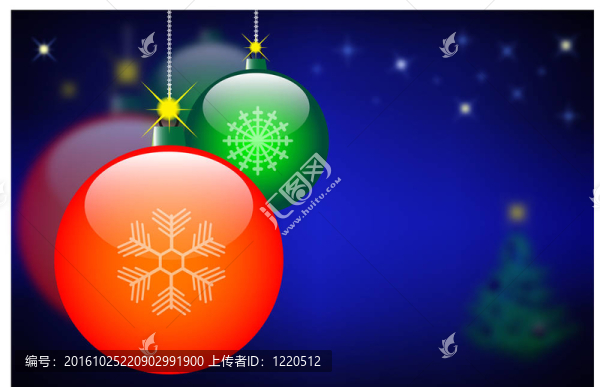 星空上的圣誕球