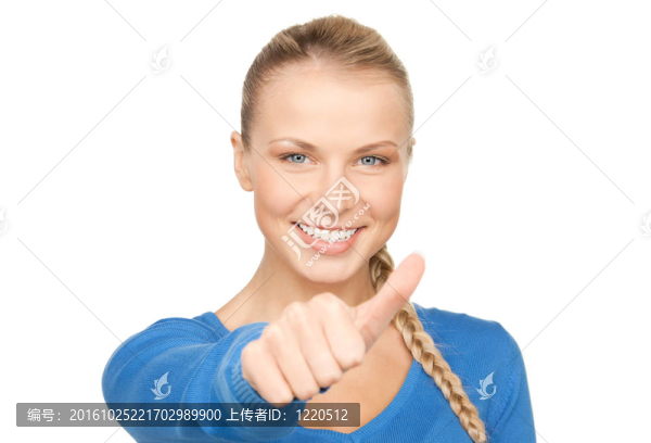 豎起大拇指