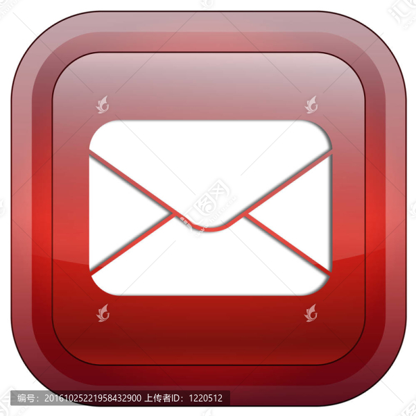 郵件信封圖標按鈕