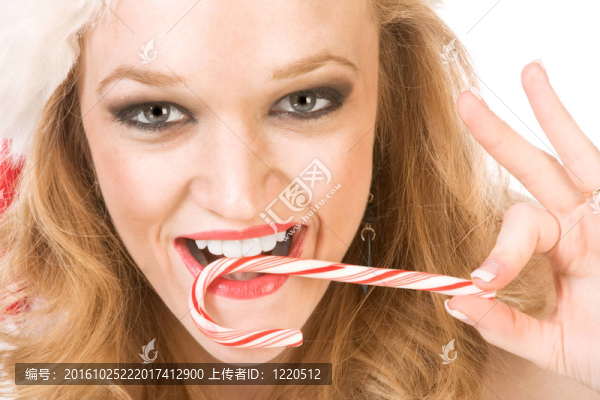 興奮與糖甘蔗圣誕老人夫人