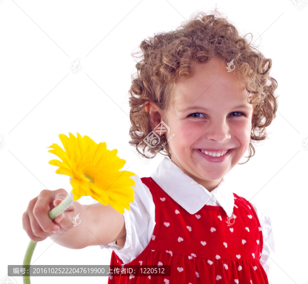 女孩與花
