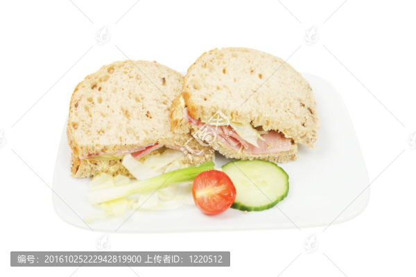全麥面包火腿三明治