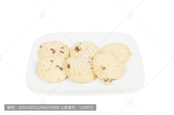 盤子上的餅干