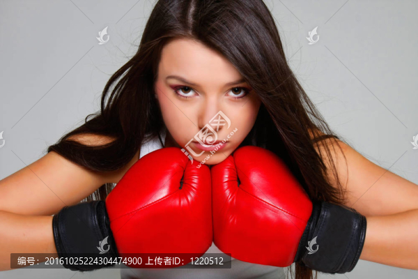 美麗女拳擊手的拍攝