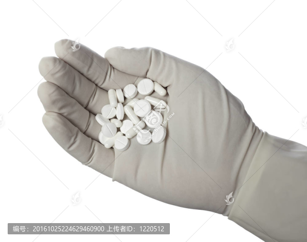 藥片藥物保健手套