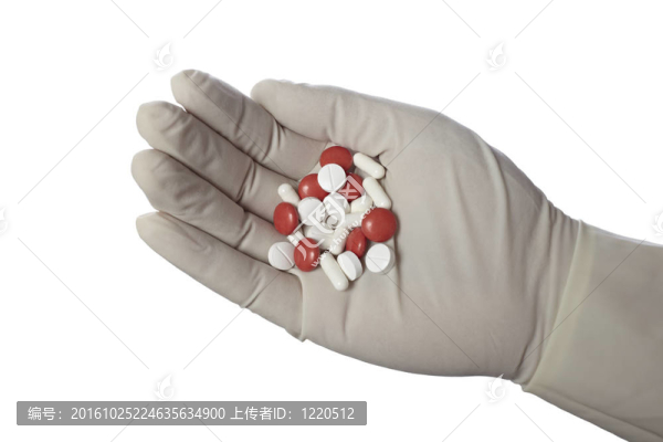 藥片藥物保健手套