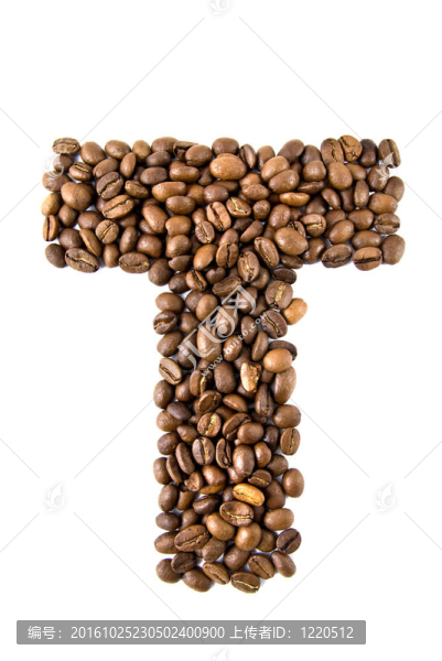 白色的咖啡字母
