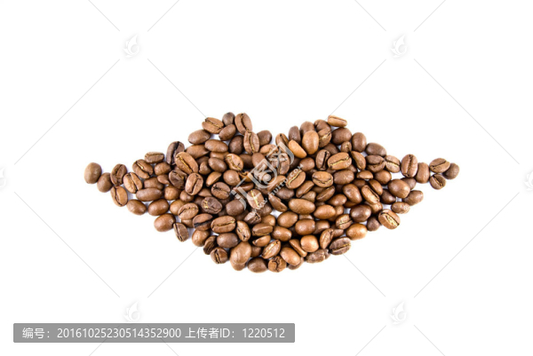 白色咖啡豆的嘴唇